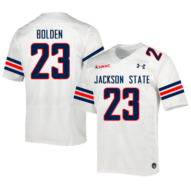 Jackson State Tigers #23 Isaiah Bolden College Football Jerseys,Uniforms-White